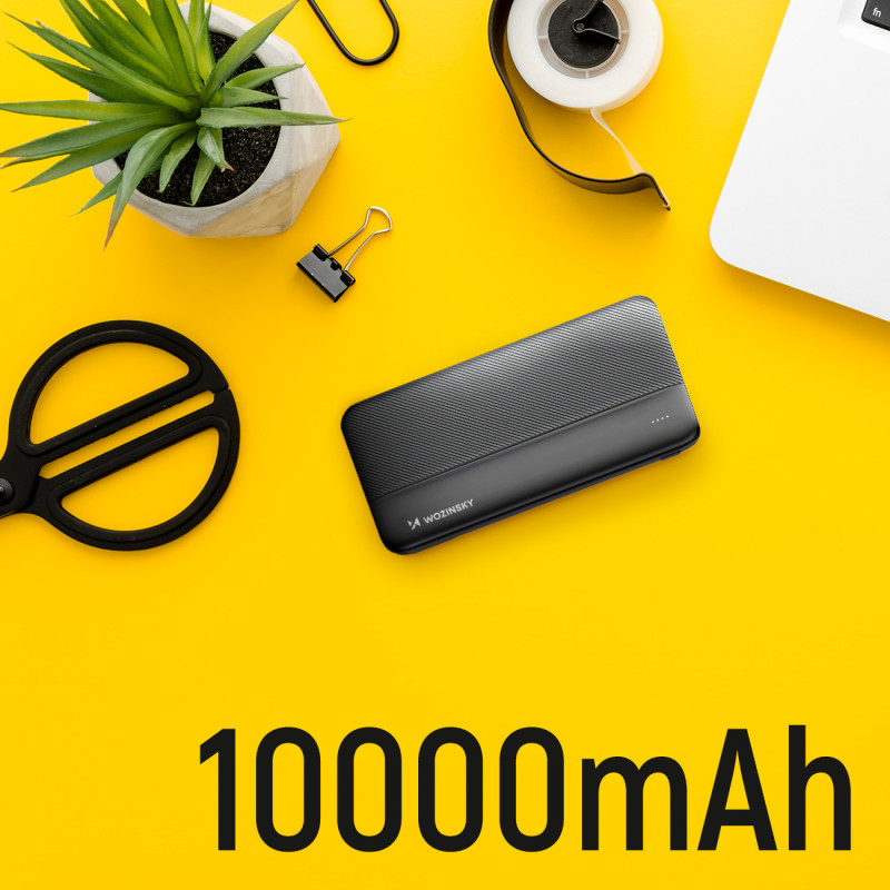 Powerbank Li-Po 10000mAh 2xUSB juoda