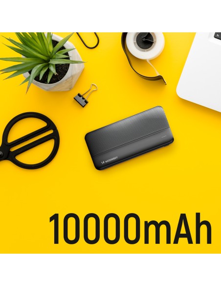 Powerbank Li-Po 10000mAh 2xUSB juoda