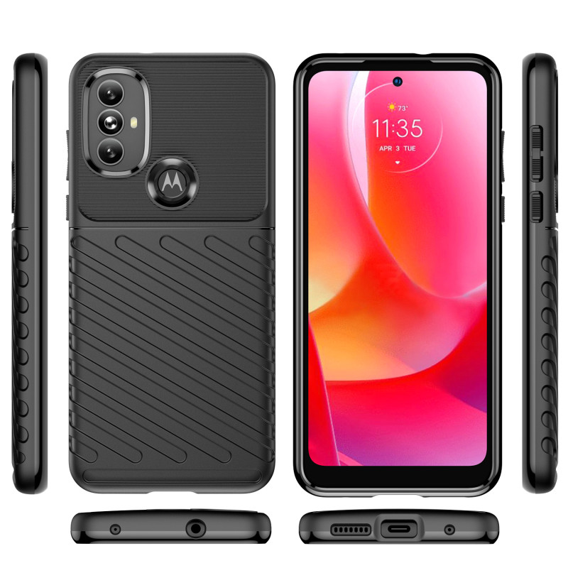Thunder Case lankstus šarvuotas dėklo dangtelis, skirtas Motorola Moto G Power 2022 juodas