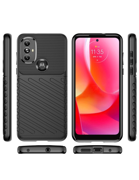 Thunder Case lankstus šarvuotas dėklo dangtelis, skirtas Motorola Moto G Power 2022 juodas Thunder Case lankstus šarvuotas dėklo dangtelis, skirtas Motorola Moto G Power 2022 juodas