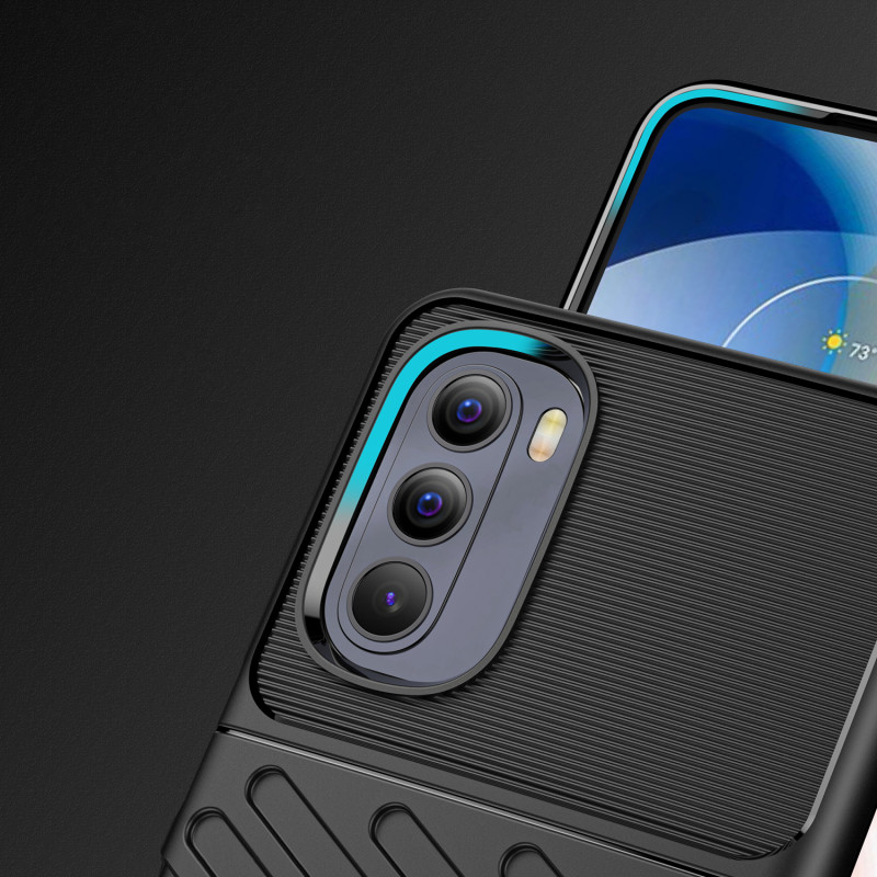 Thunder Case lankstus šarvuotas dėklo dangtelis, skirtas Motorola Moto G Stylus 2022 juodas