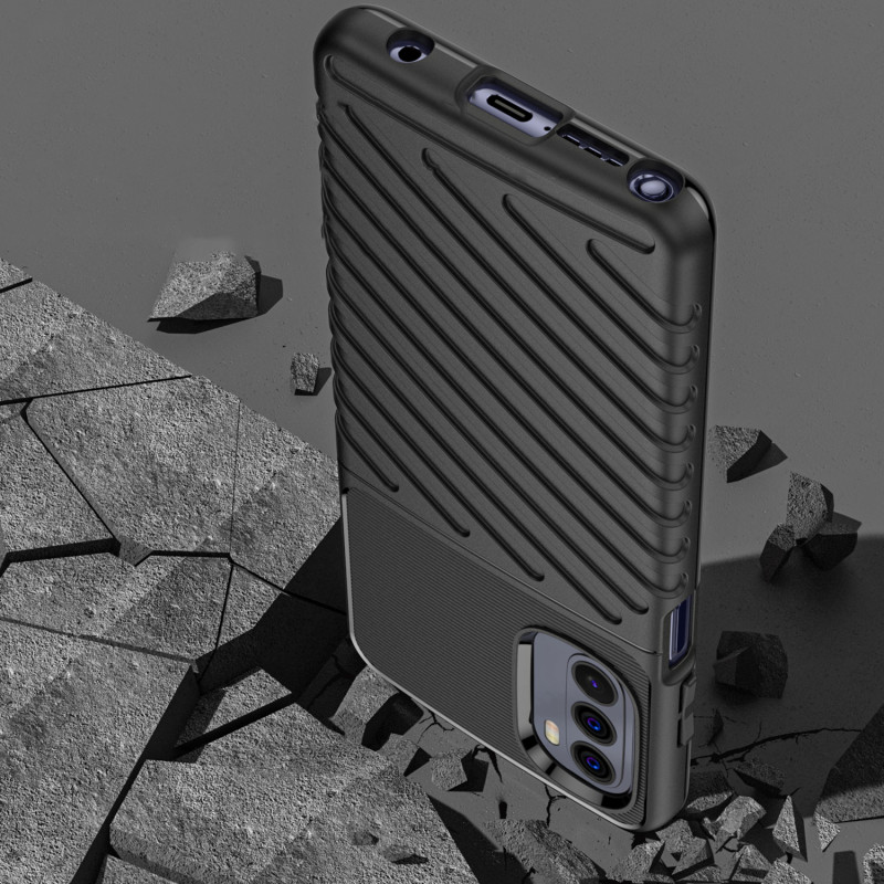 Thunder Case lankstus šarvuotas dėklo dangtelis, skirtas Motorola Moto G Stylus 2022 juodas