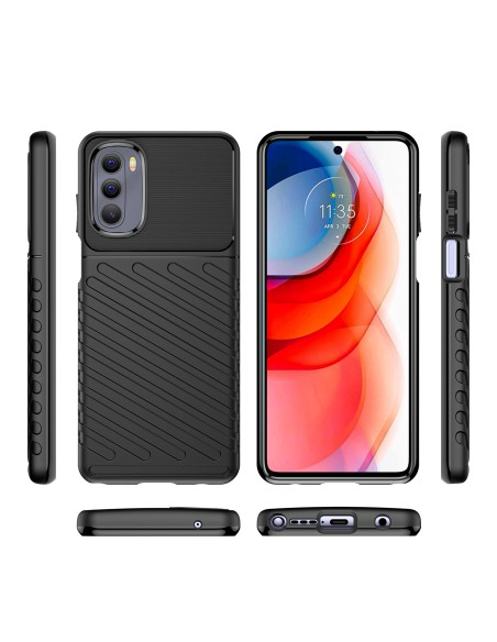 Thunder Case lankstus šarvuotas dėklo dangtelis, skirtas Motorola Moto G Stylus 2022 juodas Thunder Case lankstus šarvuotas dėklo dangtelis, skirtas Motorola Moto G Stylus 2022 juodas