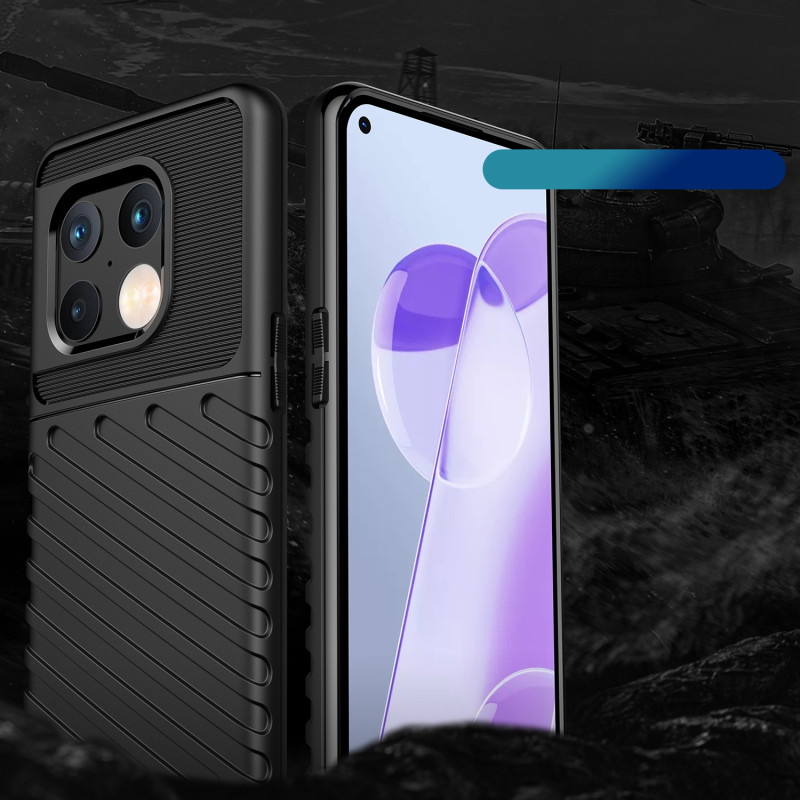 Thunder Case lankstus šarvuotas dėklas, skirtas OnePlus 10 Pro juodas