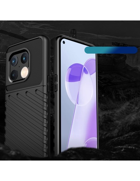 Thunder Case lankstus šarvuotas dėklas, skirtas OnePlus 10 Pro juodas Thunder Case lankstus šarvuotas dėklas, skirtas OnePlus 10 Pro juodas