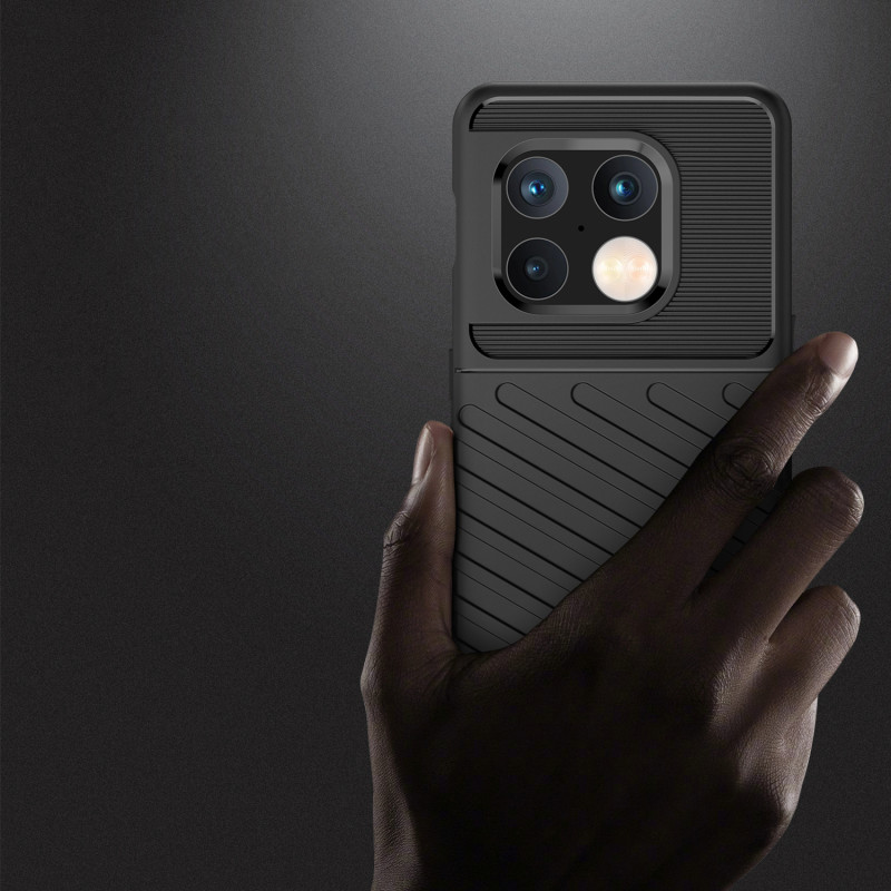 Thunder Case lankstus šarvuotas dėklas, skirtas OnePlus 10 Pro juodas