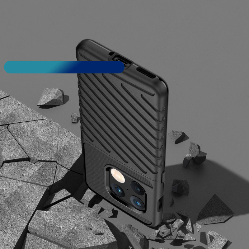 Thunder Case lankstus šarvuotas dėklas, skirtas OnePlus 10 Pro juodas