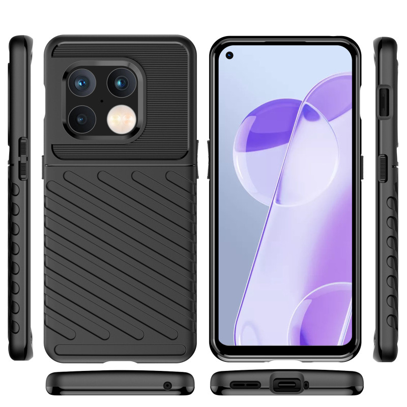Thunder Case lankstus šarvuotas dėklas, skirtas OnePlus 10 Pro juodas