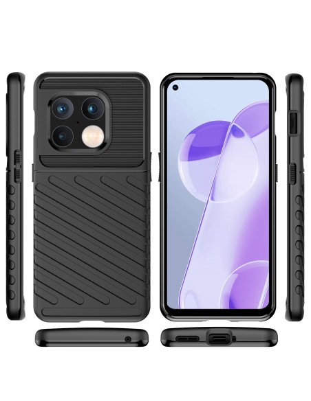 Thunder Case lankstus šarvuotas dėklas, skirtas OnePlus 10 Pro juodas Thunder Case lankstus šarvuotas dėklas, skirtas OnePlus 10 Pro juodas