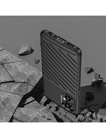 Thunder Case lankstus šarvuotas dėklo dangtelis, skirtas OnePlus Nord N20 5G juodas