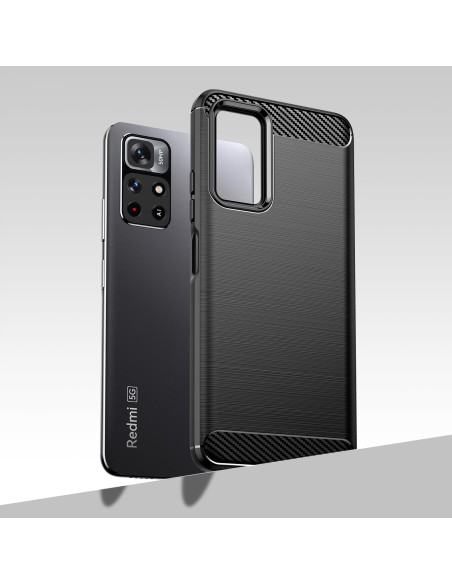 Carbon Case lankstus dangtelis Xiaomi Redmi Note 11 juodas Carbon Case lankstus dangtelis Xiaomi Redmi Note 11 juodas