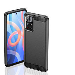Carbon Case lankstus dangtelis Xiaomi Redmi Note 11 juodas