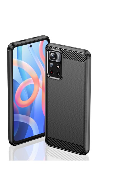 Carbon Case lankstus dangtelis Xiaomi Redmi Note 11 juodas Carbon Case lankstus dangtelis Xiaomi Redmi Note 11 juodas