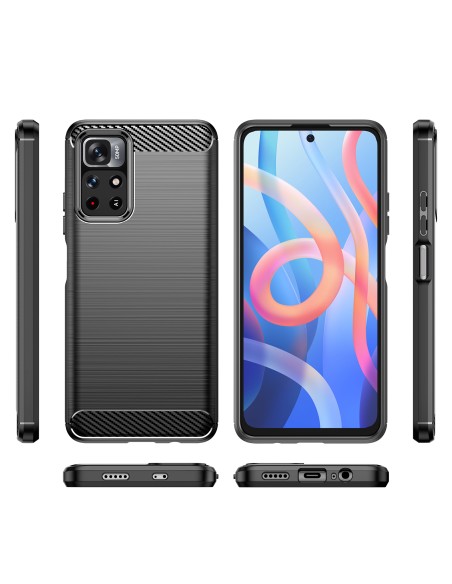 Carbon Case lankstus dangtelis Xiaomi Redmi Note 11 juodas Carbon Case lankstus dangtelis Xiaomi Redmi Note 11 juodas