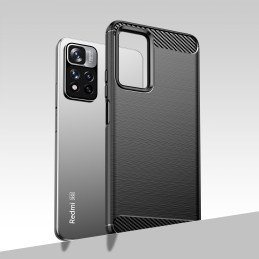 Carbon Case lankstus dangtelis, skirtas Xiaomi Redmi Note 11 Pro+ 5G (Kinija) / 11 Pro 5G (Kinija) / Mi11i HyperCharge /...