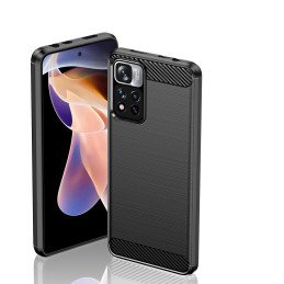 Carbon Case lankstus dangtelis, skirtas Xiaomi Redmi Note 11 Pro+ 5G (Kinija) / 11 Pro 5G (Kinija) / Mi11i HyperCharge /...