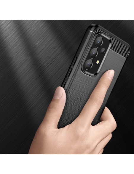 Carbon Case lankstus dangtelis Samsung Galaxy A53 5G juodas