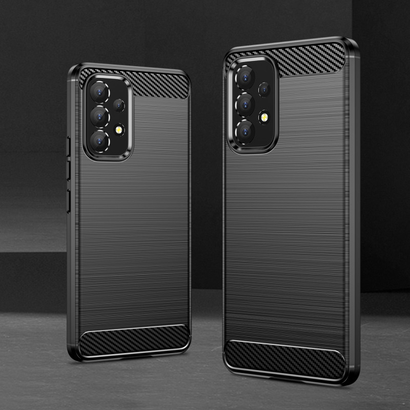 Carbon Case lankstus dangtelis Samsung Galaxy A53 5G juodas