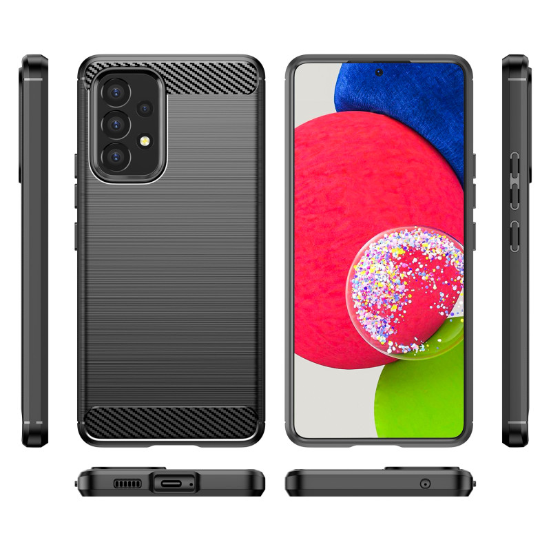 Carbon Case lankstus dangtelis Samsung Galaxy A53 5G juodas