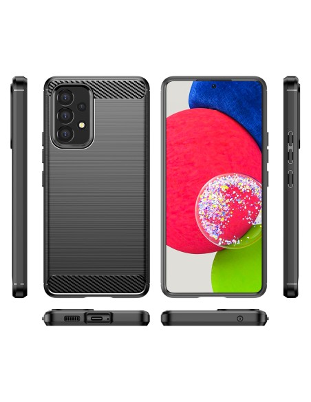 Carbon Case lankstus dangtelis Samsung Galaxy A53 5G juodas