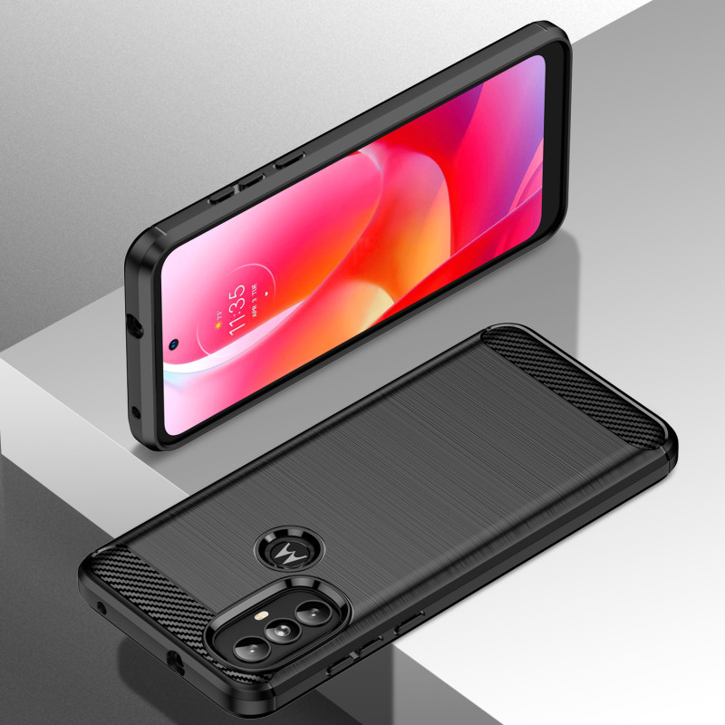 Carbon Case lankstus dangtelis Motorola Moto G Power 2022 juodas