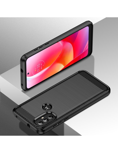 Carbon Case lankstus dangtelis Motorola Moto G Power 2022 juodas
