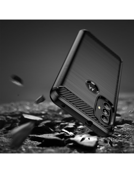 Carbon Case lankstus dangtelis Motorola Moto G Power 2022 juodas