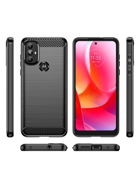 Carbon Case lankstus dangtelis Motorola Moto G Power 2022 juodas