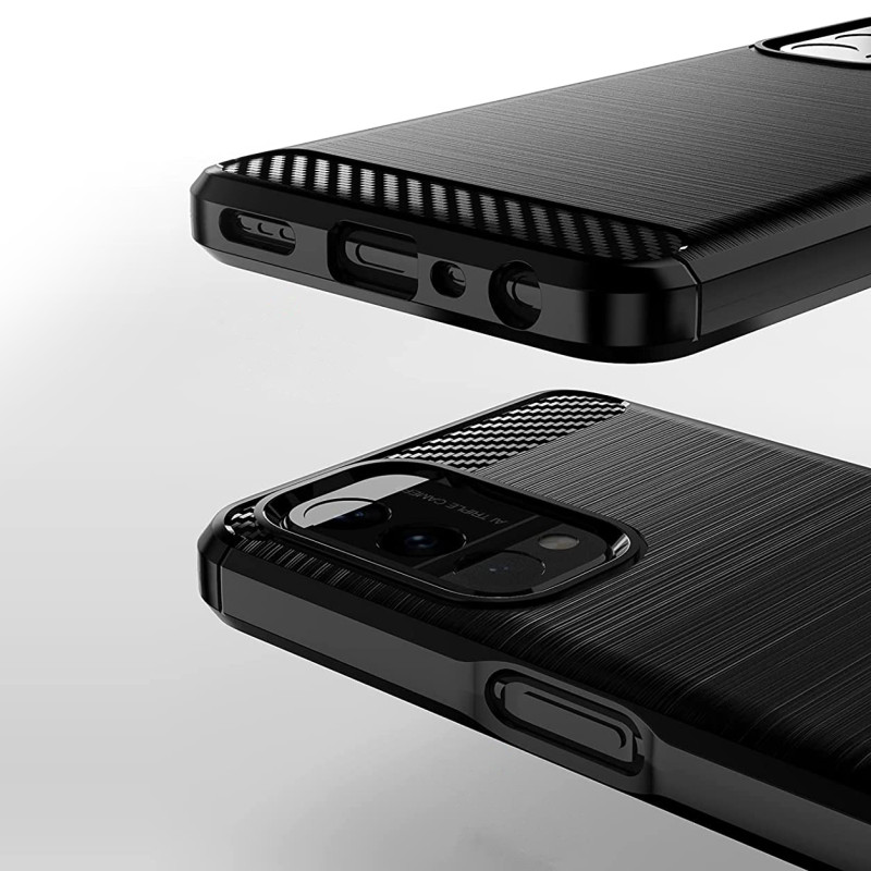Carbon Case lankstus dangtelis, skirtas OnePlus Nord N200 5G juodas