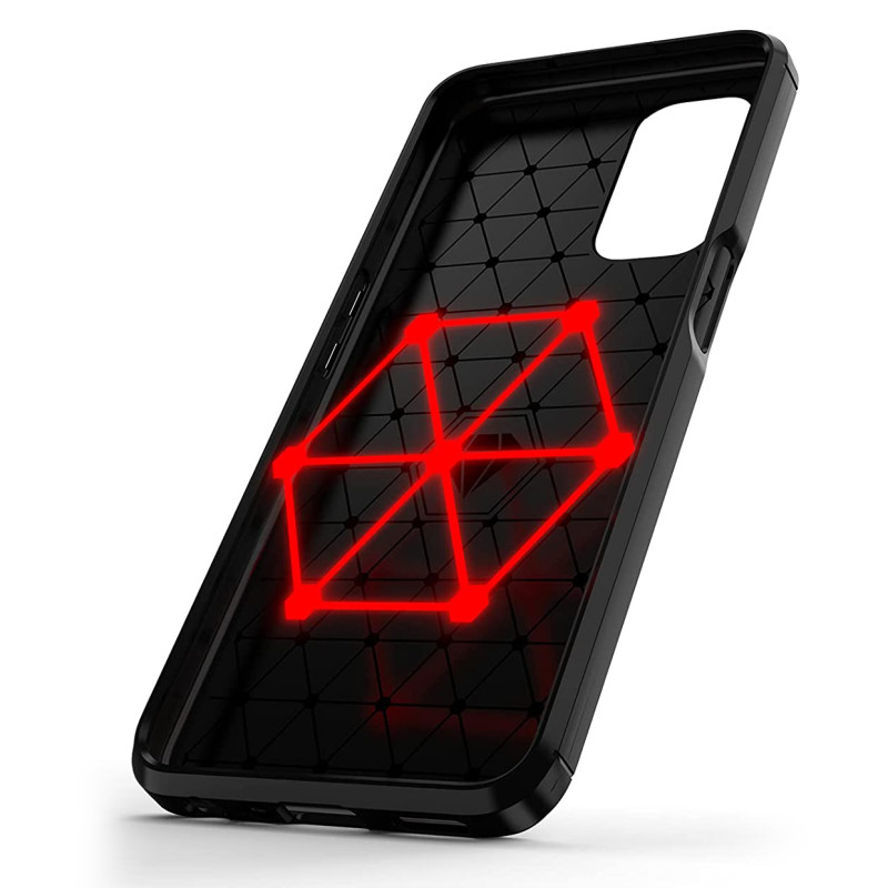 Carbon Case lankstus dangtelis, skirtas OnePlus Nord N200 5G juodas