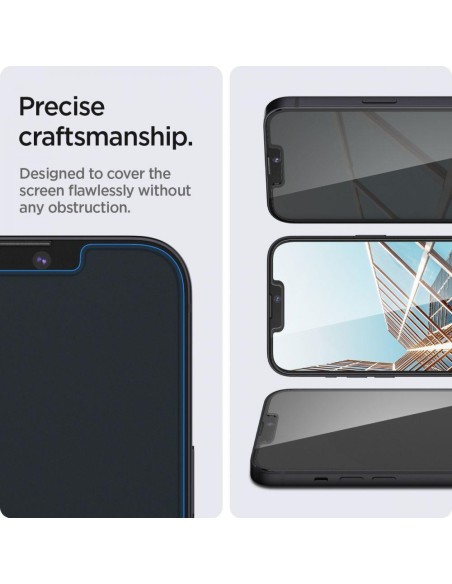 Spigen Glas.tR plonas privatumas grūdintas stiklas, skirtas iPhone 13/ 13 Pro/ 14 Spigen Glas.tR plonas privatumas grūdintas stiklas, skirtas iPhone 13/ 13 Pro/ 14