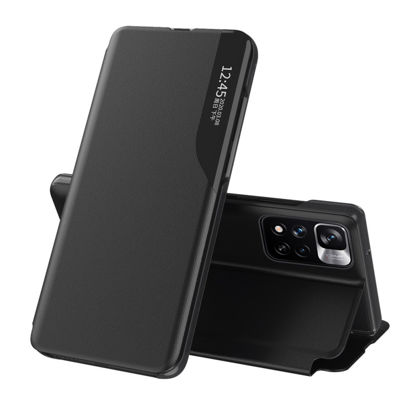 Eco Leather View Case elegantiškas dėklas su atverčiamu dangteliu ir stovo funkcija, skirta Xiaomi Redmi Note 11T 5G / R... Eco Leather View Case elegantiškas dėklas su atverčiamu dangteliu ir stovo funkcija, skirta Xiaomi Redmi Note 11T 5G / R...