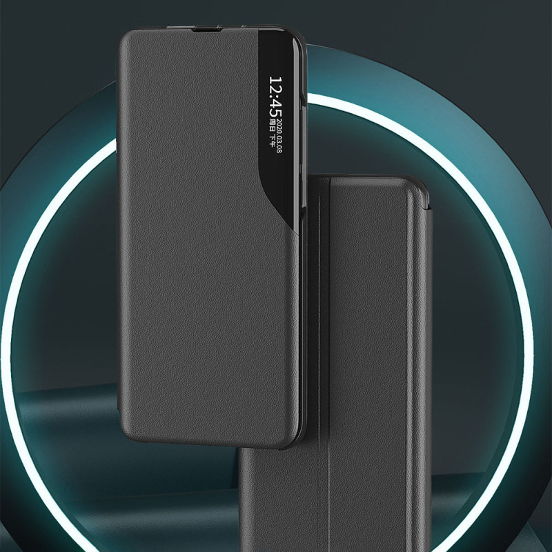Eco Leather View Case elegantiškas dėklas su atverčiamu dangteliu ir stovo funkcija, skirta Xiaomi Redmi Note 11T 5G / R...
