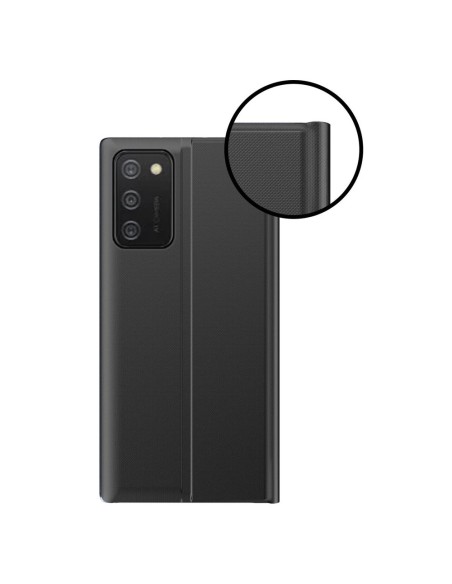 Naujas Sleep Case dangtelis su atvartu ir stovo funkcija, skirta Samsung Galaxy A03s (166.5) rožinė