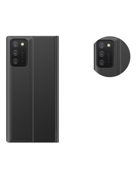 Naujas Sleep Case dangtelis su atvartu ir stovo funkcija, skirta Samsung Galaxy A03s (166.5) rožinė