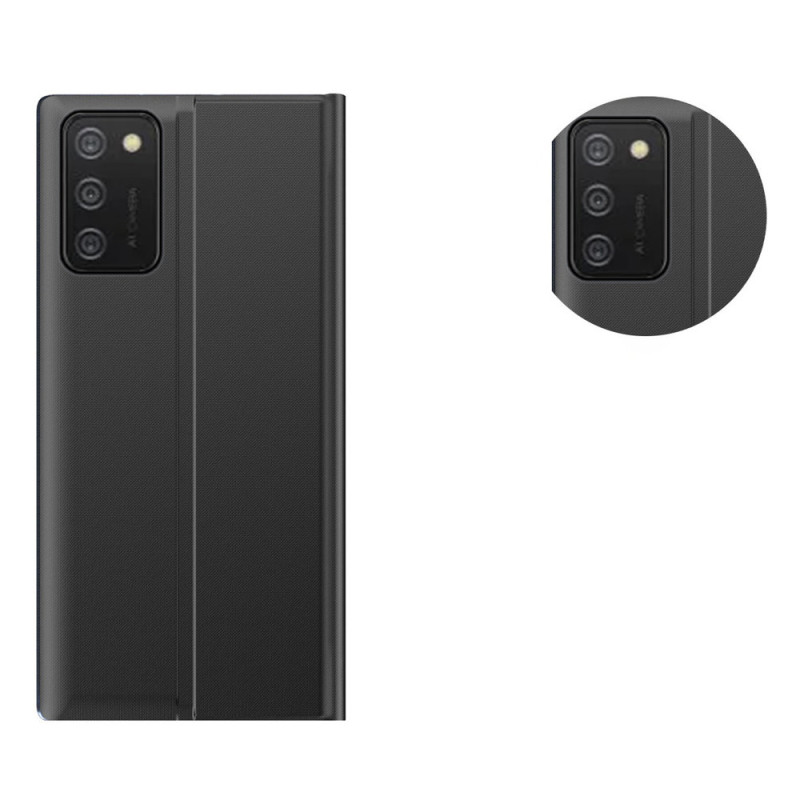 Naujas Sleep Case dangtelis su atvartu ir stovo funkcija, skirta Samsung Galaxy A03s (166.5) juoda