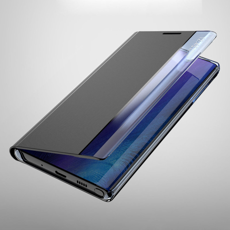 Naujas Sleep Case dangtelis su atvartu ir stovo funkcija, skirta Samsung Galaxy A03s (166.5) juoda