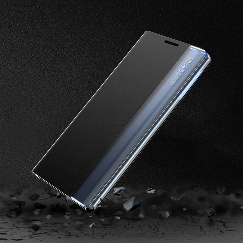 Naujas Sleep Case dangtelis su atvartu ir stovo funkcija, skirta Samsung Galaxy A03s (166.5) juoda