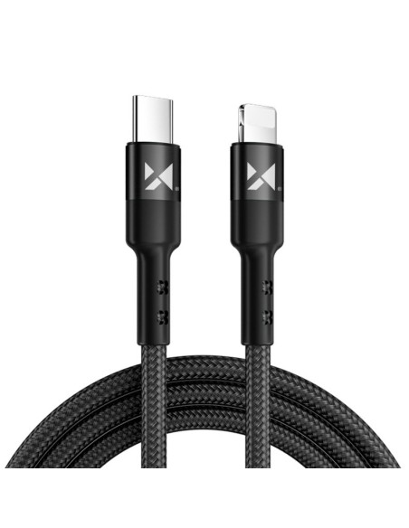 Kabelis USB-C iPhone Lightning Power Delivery 18W 2m juodas Kabelis USB-C iPhone Lightning Power Delivery 18W 2m juodas