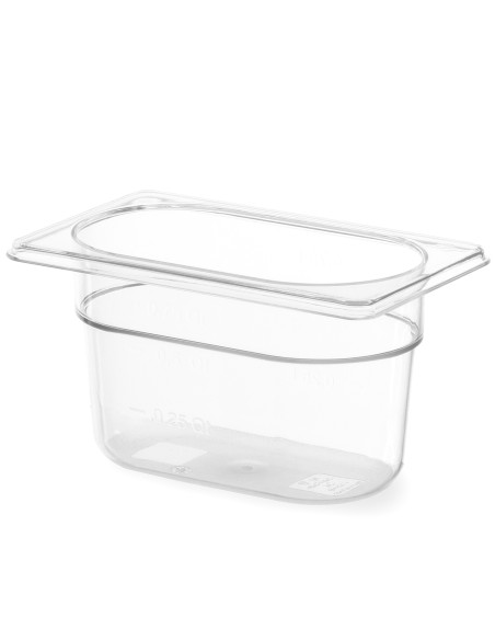 Skaidrus polikarbonatinis GN konteineris GN 1/9 val. 65 mm - Hendi 861837