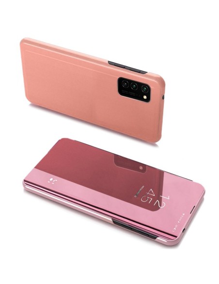 Clear View Case atverčiamas dėklas, skirtas Samsung Galaxy A03s (166.5) rožinis Clear View Case atverčiamas dėklas, skirtas Samsung Galaxy A03s (166.5) rožinis