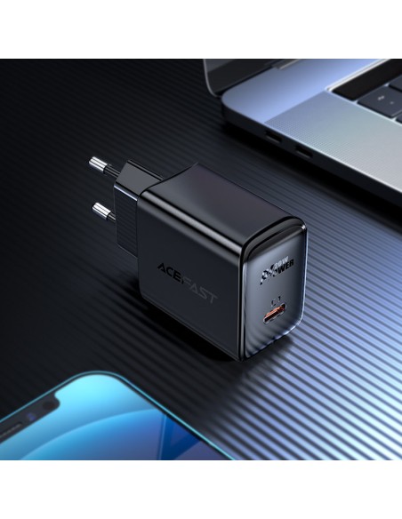 Acefast greitas USB Type C 20W Power Delivery sieninis įkroviklis baltas (A1 EU balta) Acefast greitas USB Type C 20W Power Delivery sieninis įkroviklis baltas (A1 EU balta)