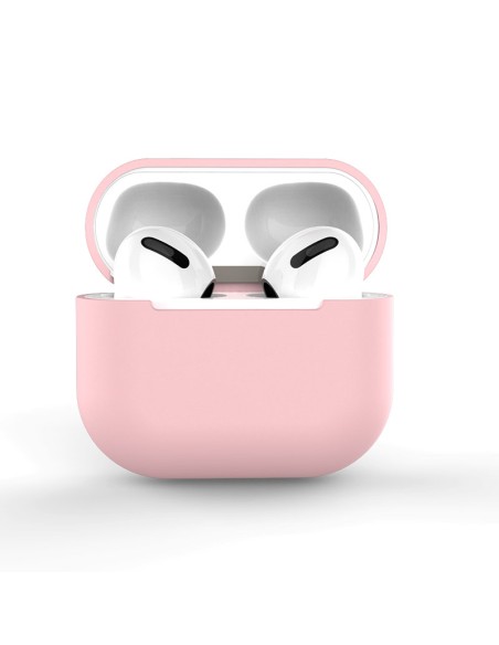 Dėklas AirPods Pro silikoninis minkštas dangtelis ausinėms rožinis (dėklas C)