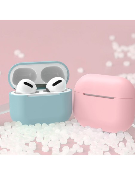 Dėklas AirPods Pro silikoninis minkštas dangtelis ausinėms rožinis (dėklas C)