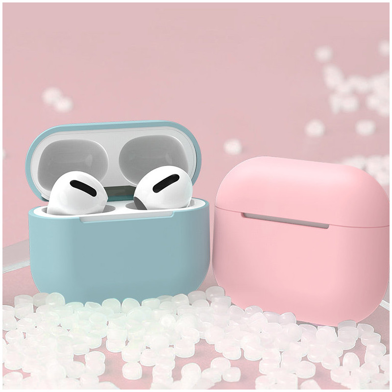 „AirPods 2“ / „AirPods 1“ silikoninis minkštas ausinių dangtelis, rožinis dėklas (C dėklas)