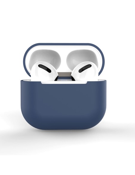 Dėklas AirPods Pro silikoninis minkštas dangtelis ausinėms mėlynas (dėklas C)