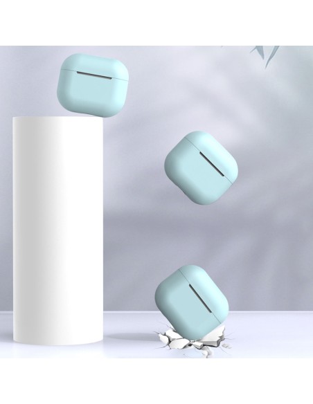 Dėklas AirPods Pro silikoninis minkštas dangtelis ausinėms mėlynas (dėklas C)