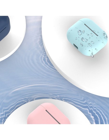 Dėklas AirPods 2 / AirPods 1 silikoninis minkštas dangtelis ausinėms mėlynas (dėklas C)