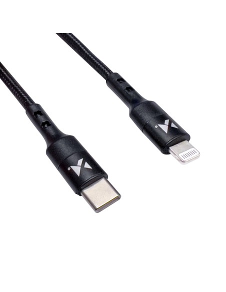 Kabelis USB-C iPhone Lightning Power Delivery 18W 2m juodas Kabelis USB-C iPhone Lightning Power Delivery 18W 2m juodas