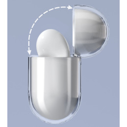 „AirPods 2“ / „AirPods 1“ dėklas tvirtas, tvirtas, skaidrus ausinių dangtelis (A dėklas)